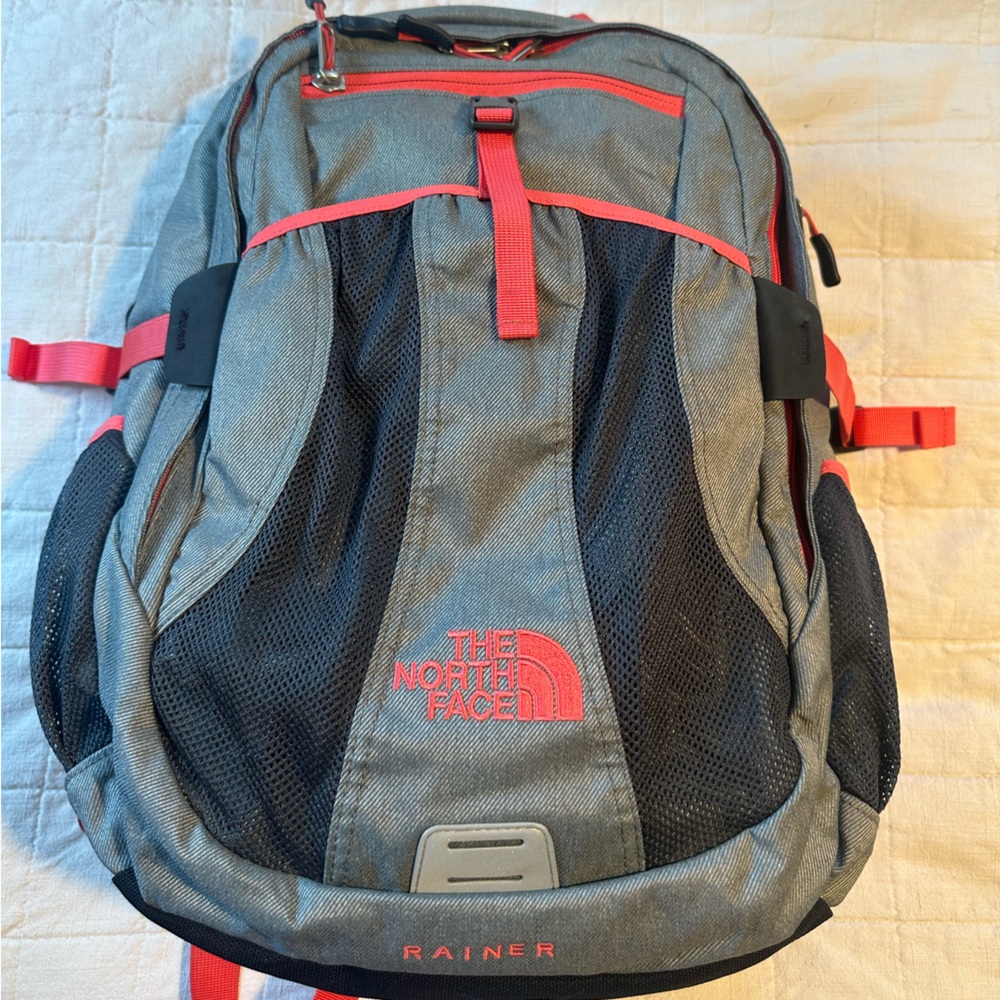 The North Face Gray and Pink Women's Backpack